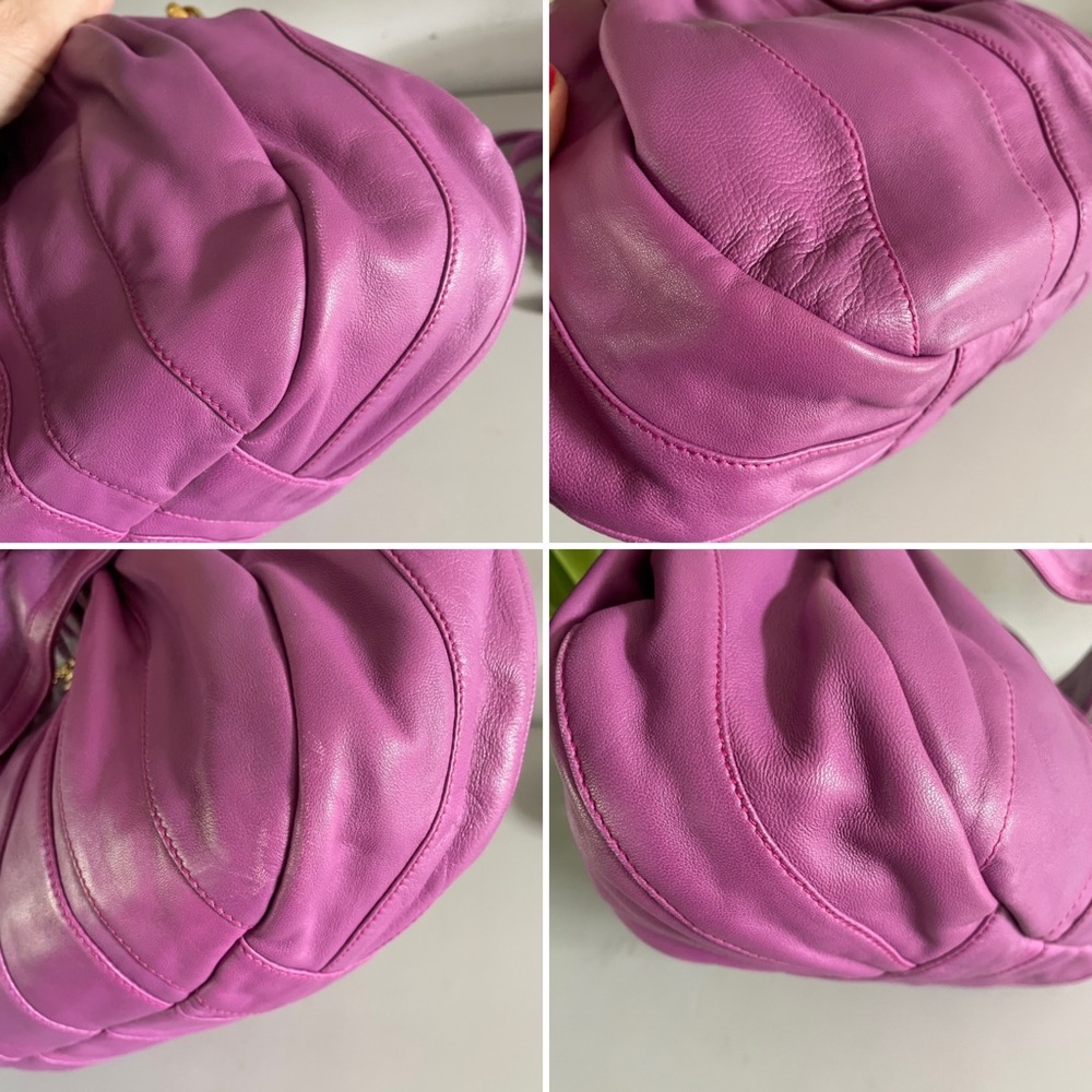 ❌SOLD❌ MINT Prada Napa Leather Stripe Clutch Crossbody Bag - Picture 15 of 15
